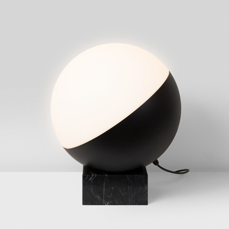 Half Globe Table Lamp, Matte Black, Matte Black, 10.63'' H x 6.31'' W x 6.31'' D