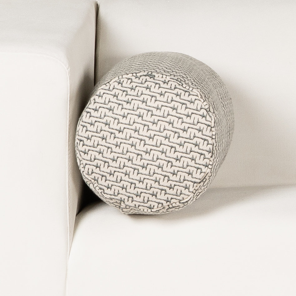 Cascade Geometric Bolster Pillow, Blue