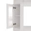 Vitrine de coin de cheminée Decaro H 77 po blanc traditionnel avec portes en verre trempé, ouverture de foyer encastrable Decaro