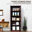 Garde-manger de 63 po, 2 portes avec 5 tablettes et 2 tablettes réglables pour le garde-manger, tablettes, finition
