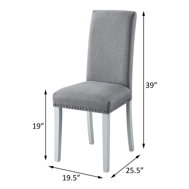 Chaises parsons grises (ensemble de 2)