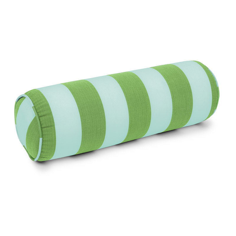 Traversin intérieur / extérieur avec passe-partout Sherry Kline's Cabana Stripe "Designer's Choice" avec cordon, coupe personnalisée, ouverture à fermeture à glissière pour housse amovible. Rempli de mousse de polyuréthane. Le rembourrage ne va pas à plat comme le rembourrage en polyester. La housse est lavable à la machine