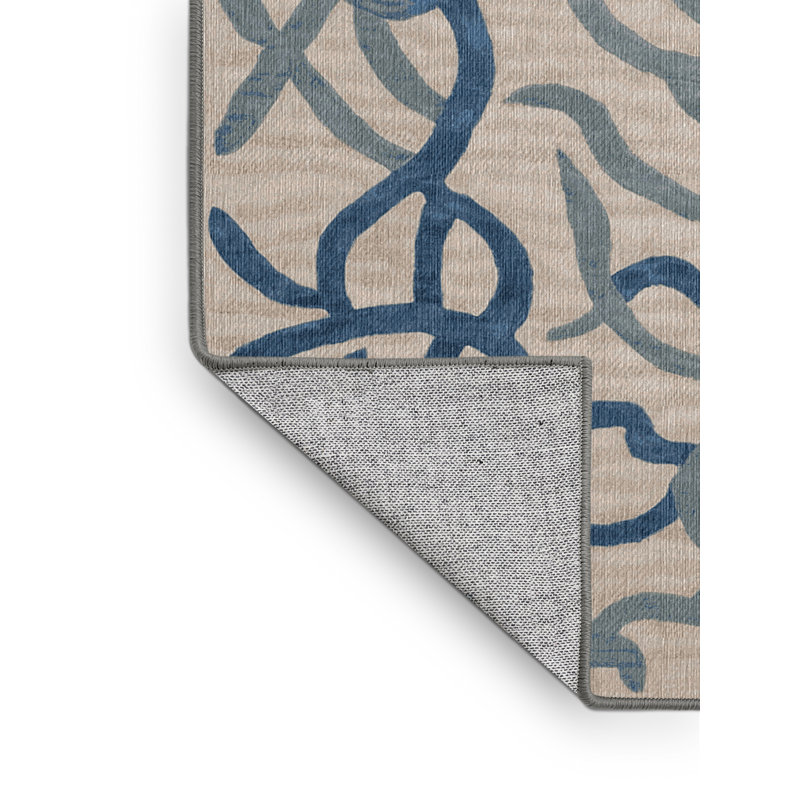 Tapis gris lavable à la machine, Rectangle 4 pi x 6 pi
