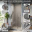 Porte de douche pivotante demi-cadre l 30 à 32 po x H 72 po Frame Cadre en aluminium Glass Verre trempé de 1 po d'épaisseur (6 mm) SGCC atch Verrou magnétique Installation Installation réversible double-129387742