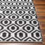 Tissé à la main et recyclé à plat P.E.T. Tapis blanc / noir-236279218