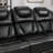 Home Theater Seating Manual Recliner Chair With Center Console And Led Light Strip For Living Room-793698427
