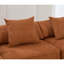 Canapé modulaire en forme de L de 142 po, sans assemblage, canapé 5 pièces, canapé-lit convertible, canapé entièrement compressé, canapé à 5 places et repose-pieds, chenille, orange