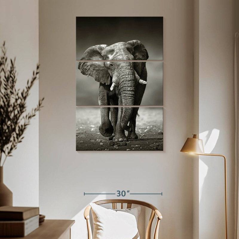 Brampt Namibian Elephant, 65" H x 42" W