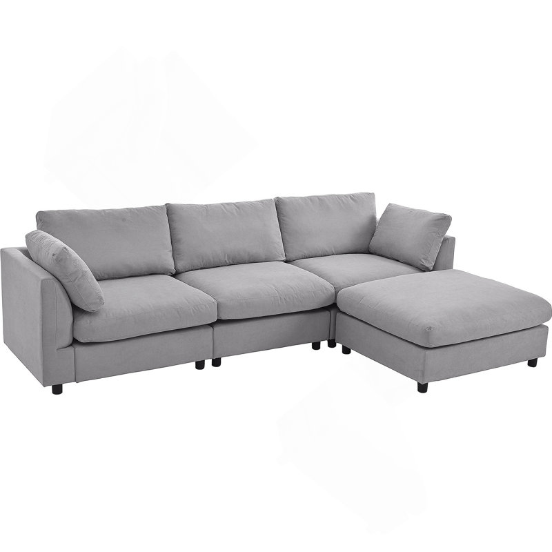 Canapé modulaire convertible Upholstery, canapé en L avec méridienne réversible