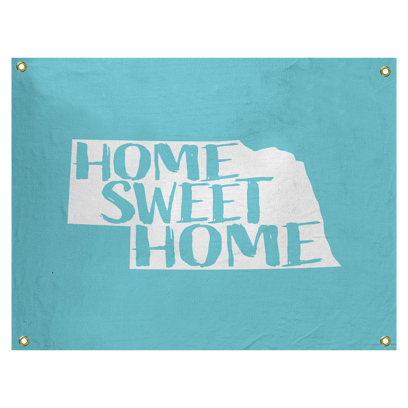 Tapisserie murale nebraska doux pour la maison, H 59 po x l 80 po, Bleu sarcelle