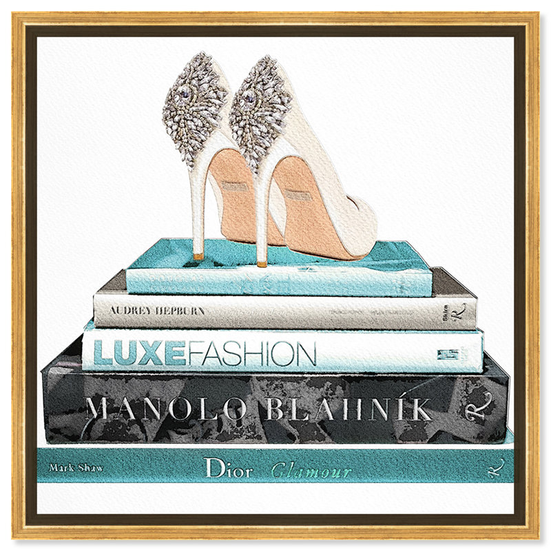 «Fashion and Glam Audreys High Heels», impression sur toile, H 20 po x l 20 po, Encadrement doré