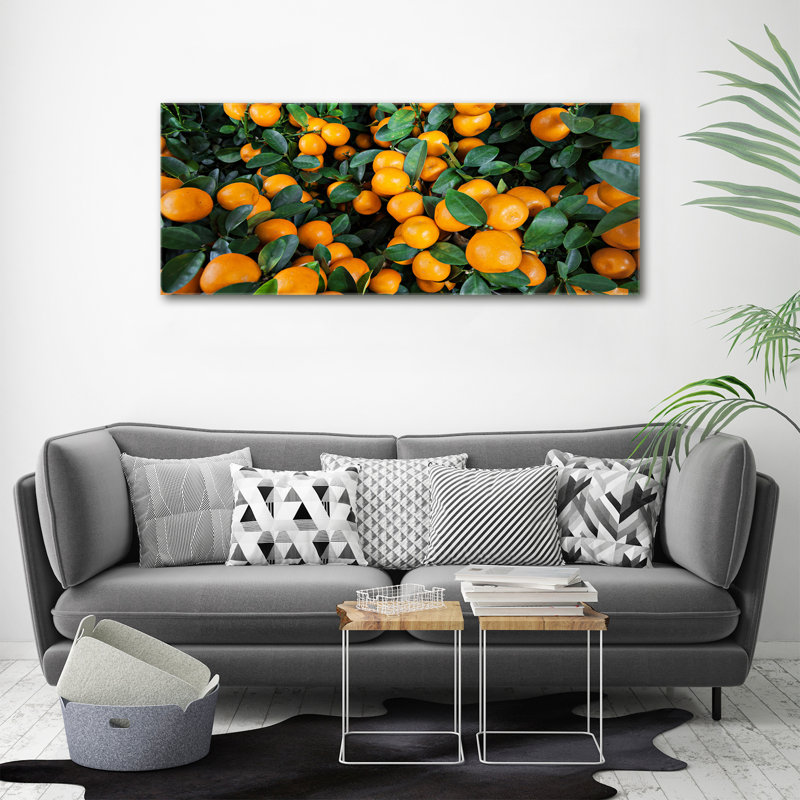 Tangerines - No Frame Print, Canvas, 50cm H x 125cm W x 2cm D