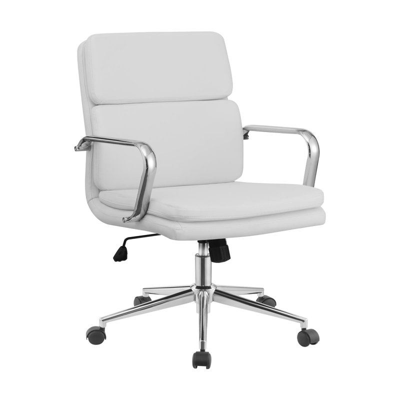 Standard Back Upholstered Office Chair White