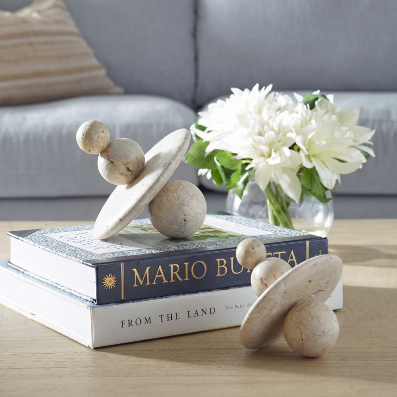Quarried Stone Indoor-Outdoor Sculptures, Set/2