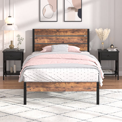 Ensemble de chambre avec lit plateforme 3 pièces Alicia
