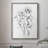 Wild Roses Sketch Framed Print - Solid Wood-1474020408