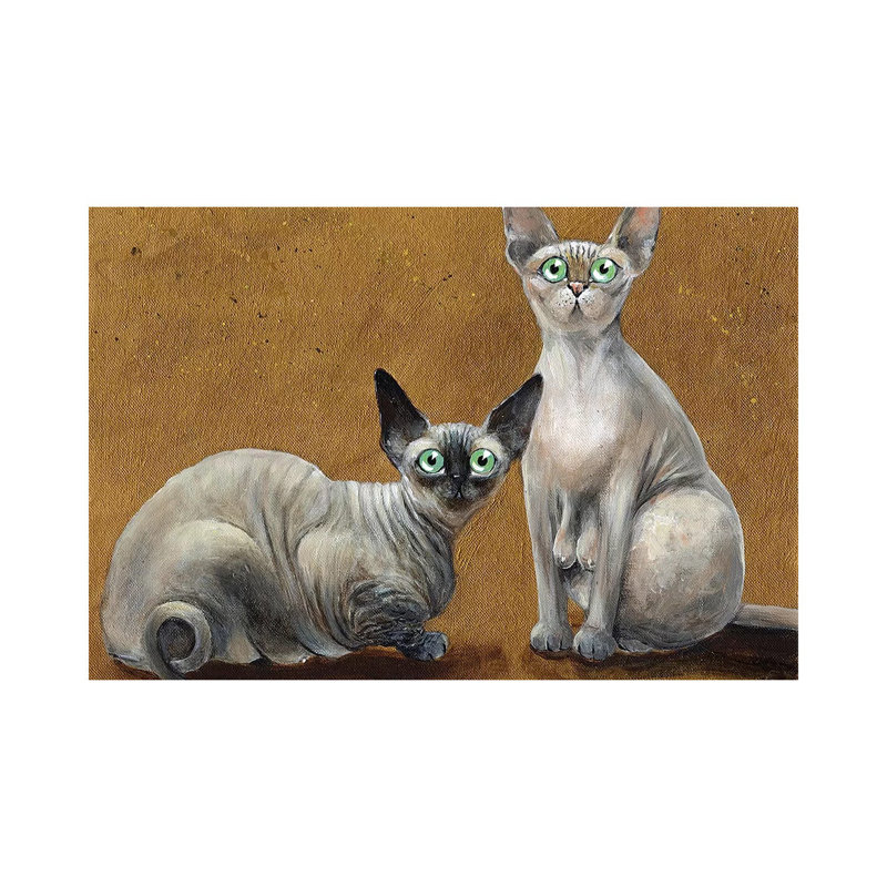 Fluffy by Kim Haskins - Wrapped Canvas Print, 30.48cm H x 45.72cm W x 1.91cm D
