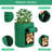 13.8" 7-Gallon Grow Bags with Window, Set of 6 – Fabric Potato Planter Pots with Harvest Flap, Mixed Colors (2 Black, 2 Green, 2 Orange Ginger)-263444243