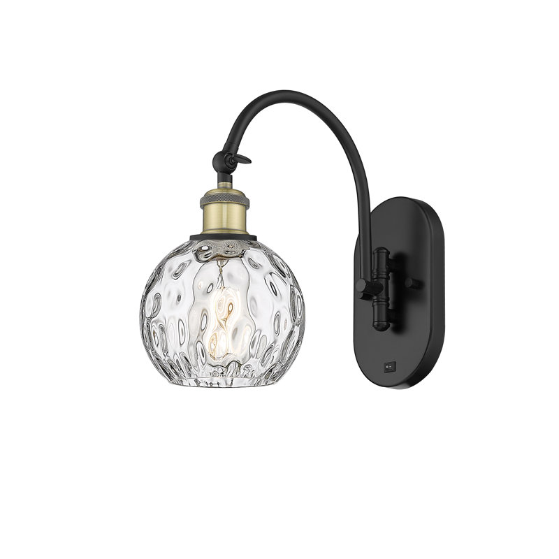 Bras pivotant en acier Ambrosane, H 11,75 po x l 6 po x P 13 po, Led, Laiton antique noir