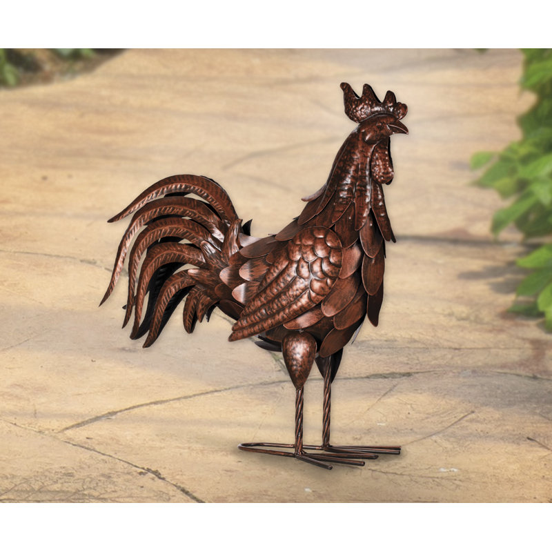 Benita Rooster Metal Garden Statue