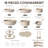 CAROTE 18-Piece Nonstick Cookware Set with Detachable Handle, Taupe