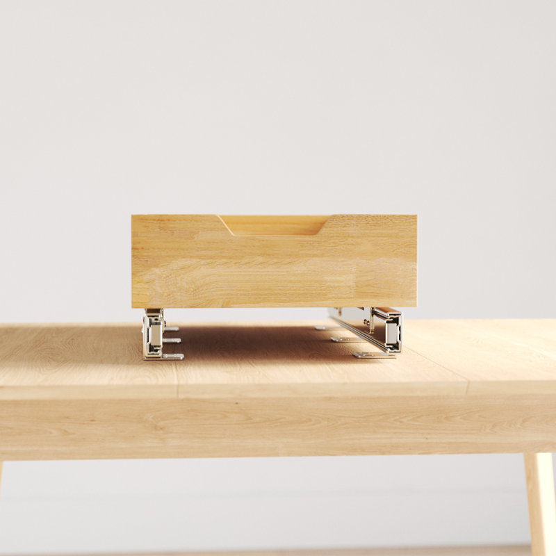 Artisan Natural Wood & Steel Pull-Out Organizer, 11.5" W