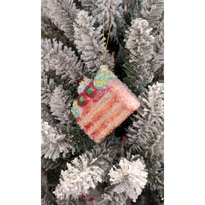 Christmas Glass Ornament - Cake Slice by  F07M3-6 HB-SY25040