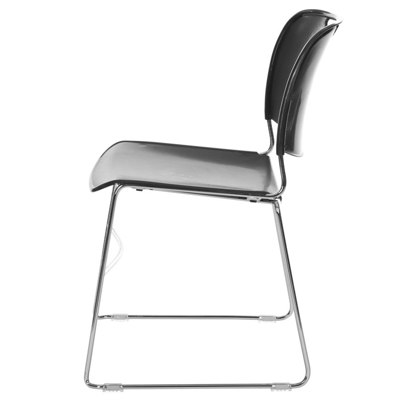 Naomi Premium Stack Chair, Pack of 2, Black