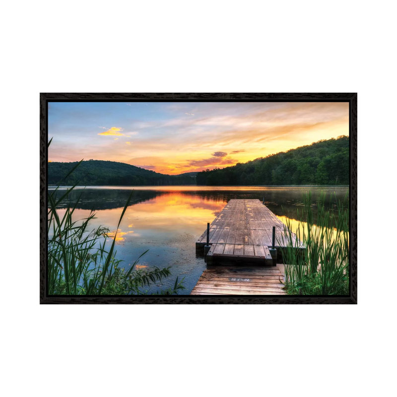 Fishing Spot - Print on Canvas, Black Framed, 66.04 cm H x 45.72 cm W