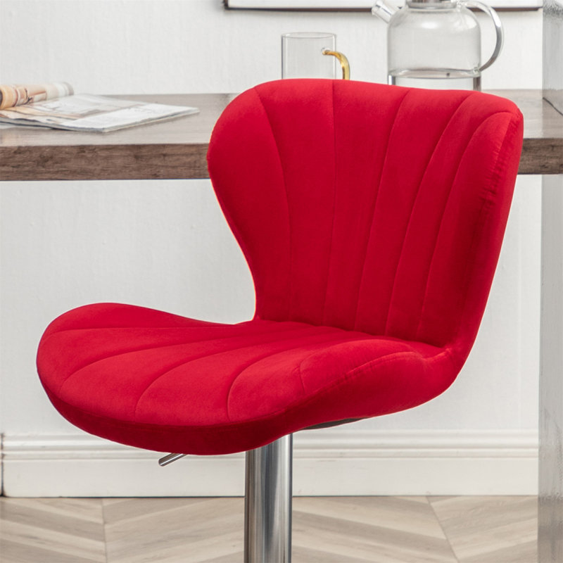 Ensemble de 2 tabourets pivotants réglables Ellston, Rouge