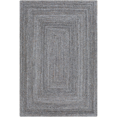 Tapis intérieur / extérieur gris clair / ardoise tissé à plat à la main Hinton