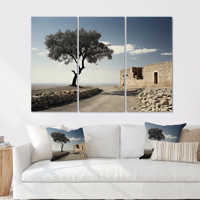 «Tree On Solitude Road», ensemble d'art mural sur toile, H 28 po x l 36 po x P 1 po