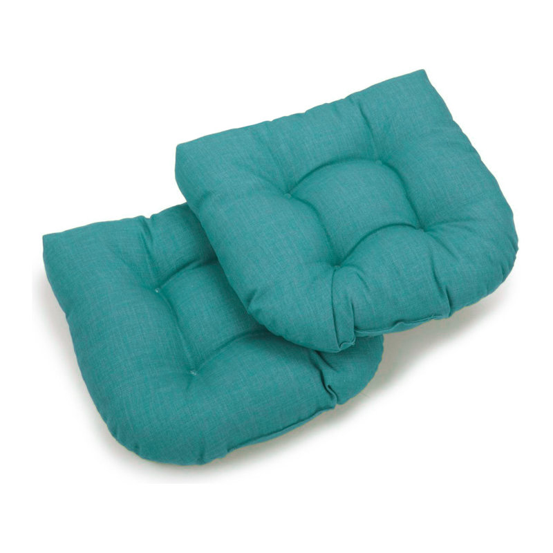 Outdoor 5'' Seat Cushion, Aqua Blue