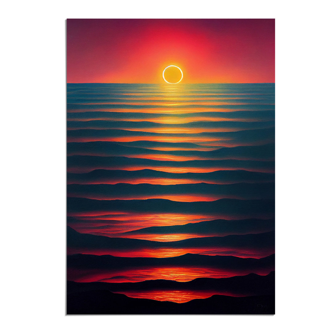 Vivid Ocean Sunset - Wall Art
