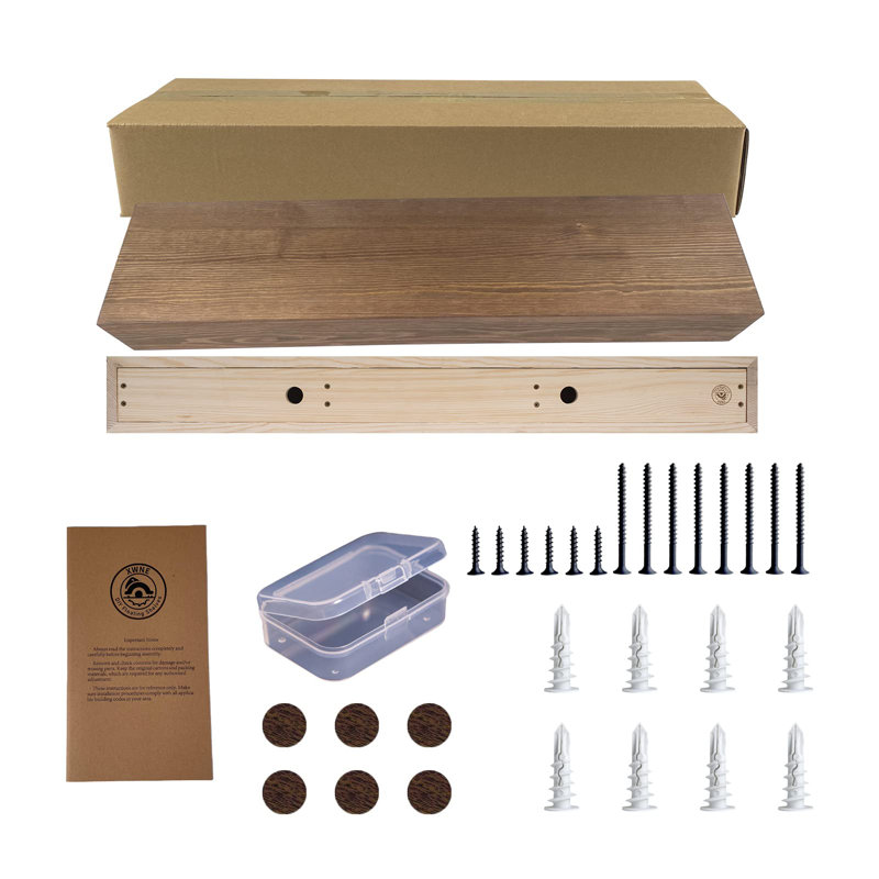 Geirlaug Solid Wood Floating Shelf