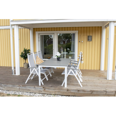 Akia Rectangular Metal Outdoor Dining Table , 200cm cm W 100cm cm D