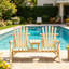 Banc Adirondack pour 2 personnes avec table centrale et dossier haut