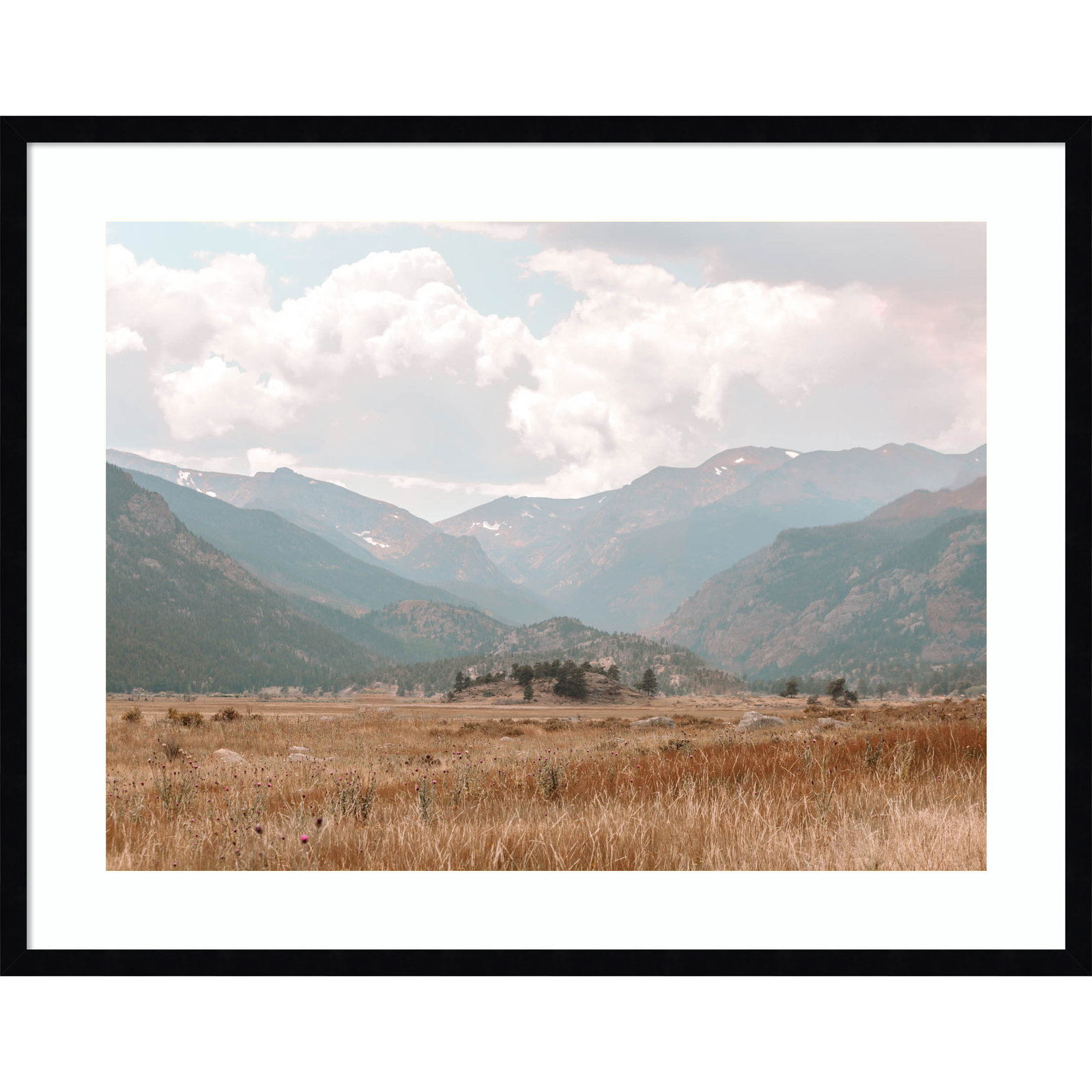 Cornell "Wanderings" Print by Alicia Abla, Black, 26" H x 33" W x 1" D