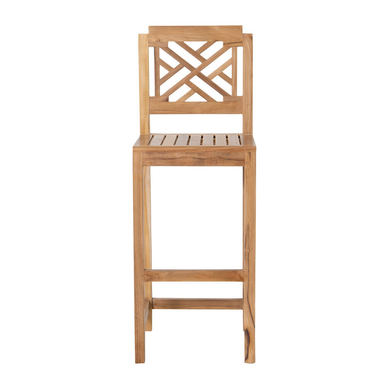Ensemble de 3 tables de bar en teck avec table ronde de 40 po Monterey, Vert forêt