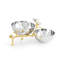Lovebirds Silver & Gold Double Dish