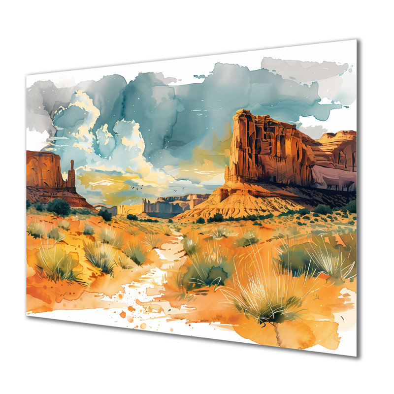 Marthella - Canyon, art mural sur toile, Métal métal, H 12 po x l 20 po x P 1 po