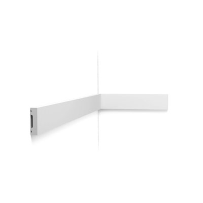 3/8 in D x 1-5/8 in W x 78-3/4 in L Primed White High Impact Polystyrene Baseboard Moulding