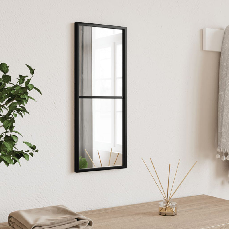 Mikayia Rectangular Metal Wall Mirror, 50cm H x 20cm W