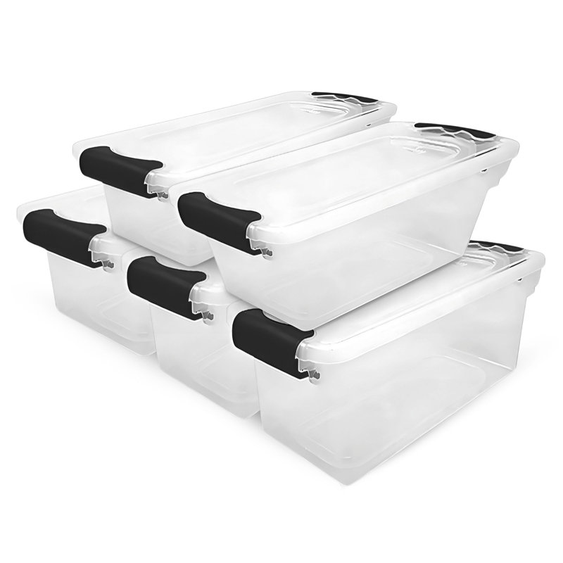 Homz Plastic Storage Tub & Tote, Gray