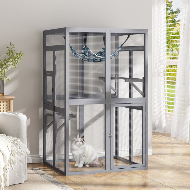 Fenêtre pour chat Catio, Gris