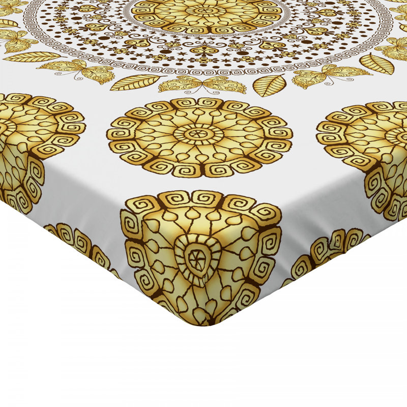 Microfiber Geometric Fitted Sheet, Full Fitted Sheet