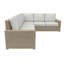 Canapé modulaire d'extérieur en forme de L de 116 po avec coussins Sunbrella Henri-1172335240