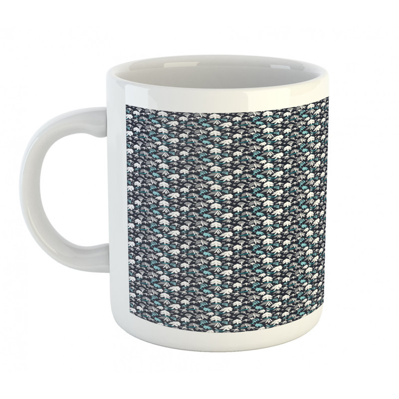 Grande tasse à café winter doodle