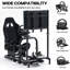 Anman Simulateur de cockpit de course avec siège noir et support pour écran compatible avec Logitech G29 G920, ne comprend pas le volant, les roues, les pédales et le frein à main Shifter