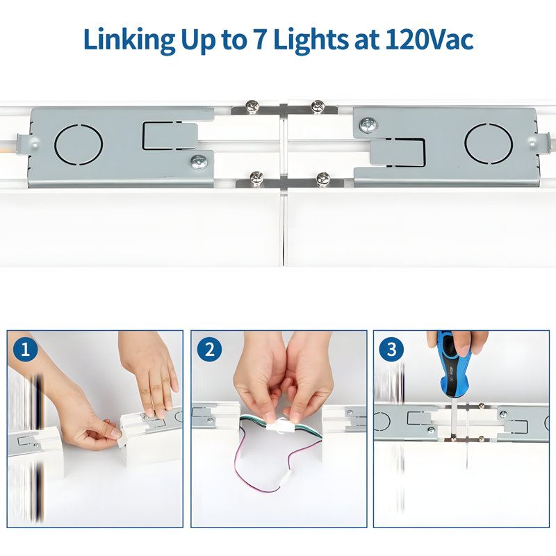 Linkable LED Linear Fixture With Direct/Indirect Lighting, 3000K-5000K CCT Selectable, Dimmable Suspended Commercial Light For Offices, Schools & Retail (35W Down + 15W Up, Energy Efficient)
